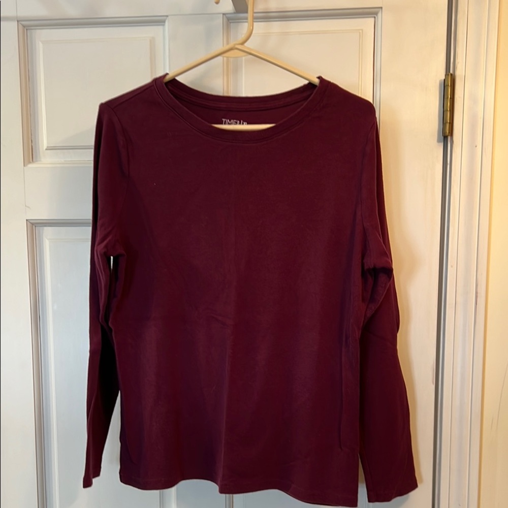 TMBRL Long Sleeve Burgundy Top